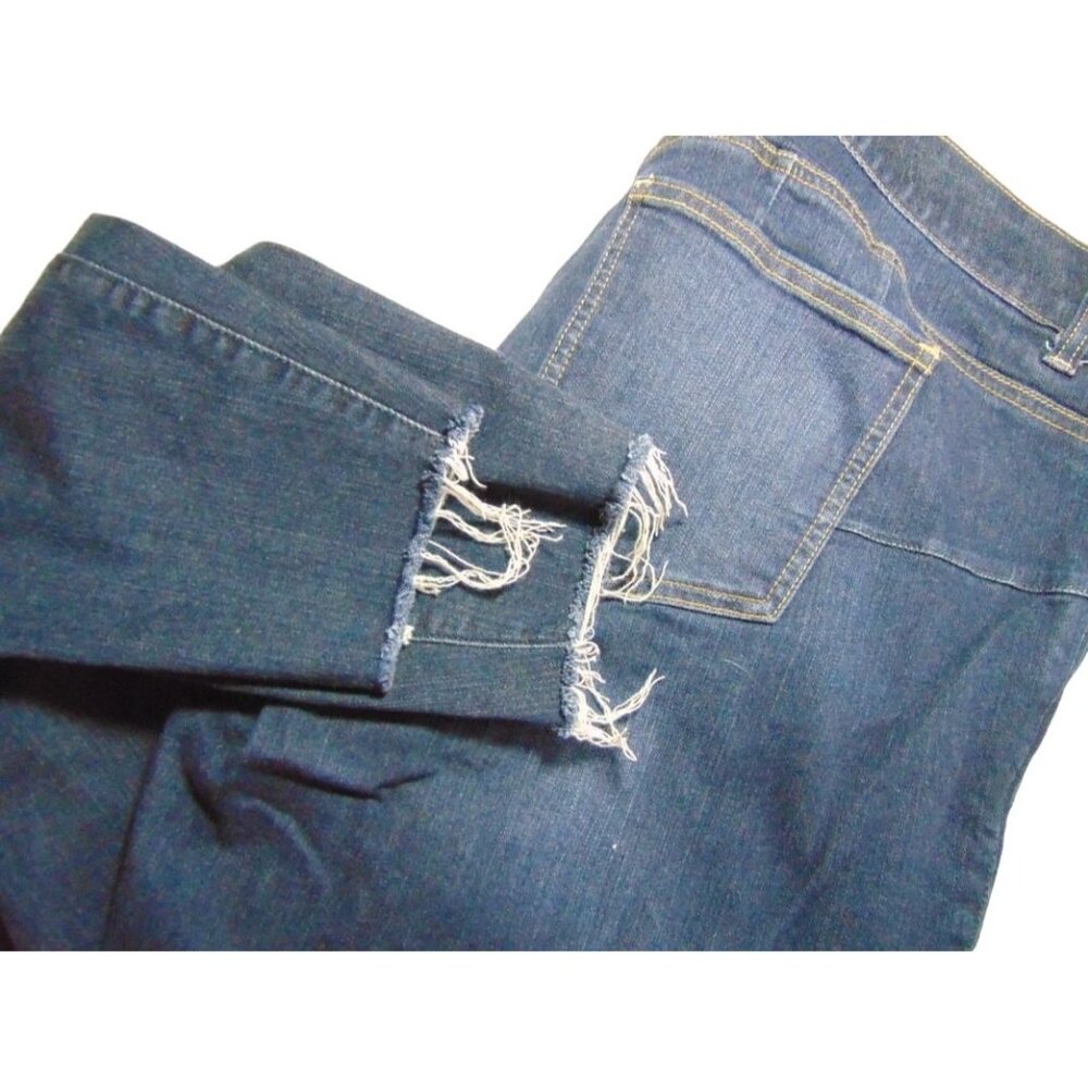 Torrid Bombshell Skinny Dark Blue Jeans 22T 22 Tall Stretch Denim Distressed - Picture 6 of 15